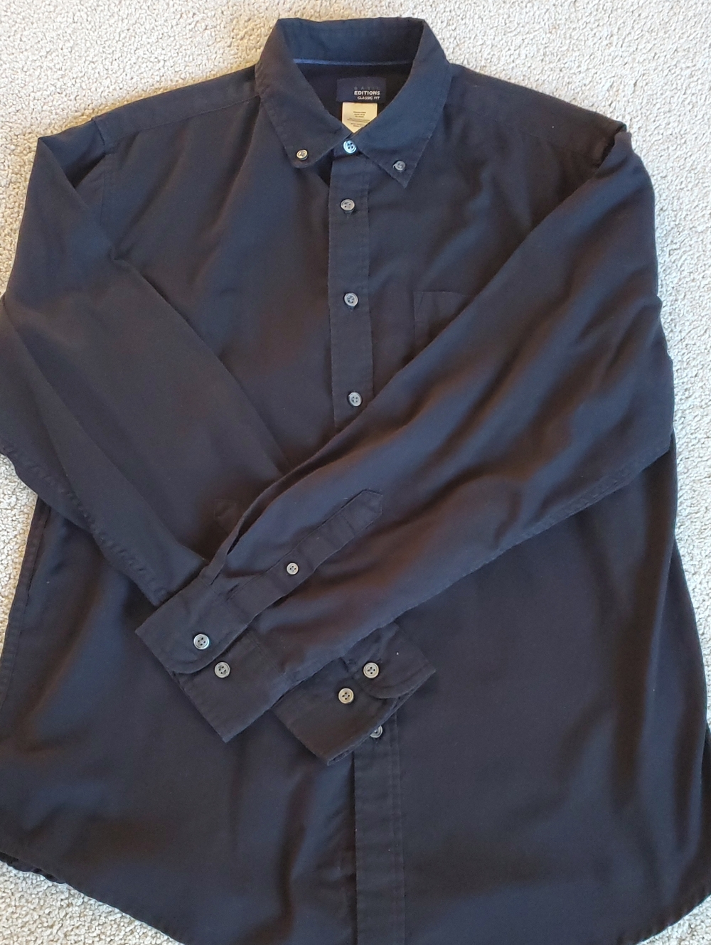 Basic Editions Classic Fit Men's Cotton Blend Button Down Size Medium